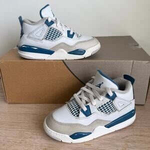 Nike Air Jordan 4 Retro ‘Military Blue’ Toddler Sneakers- SZ 10 C